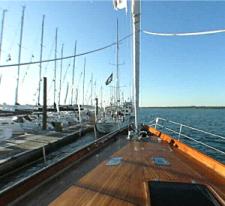 wooden yacht